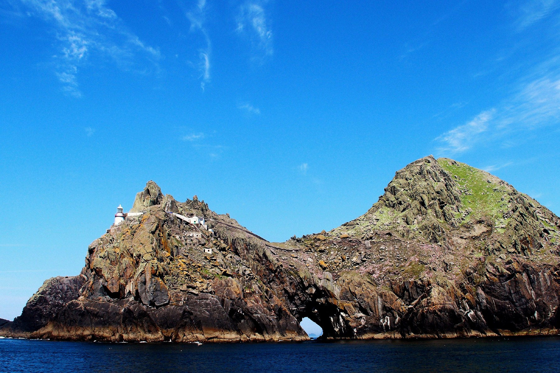 Tearaght with lighthouse